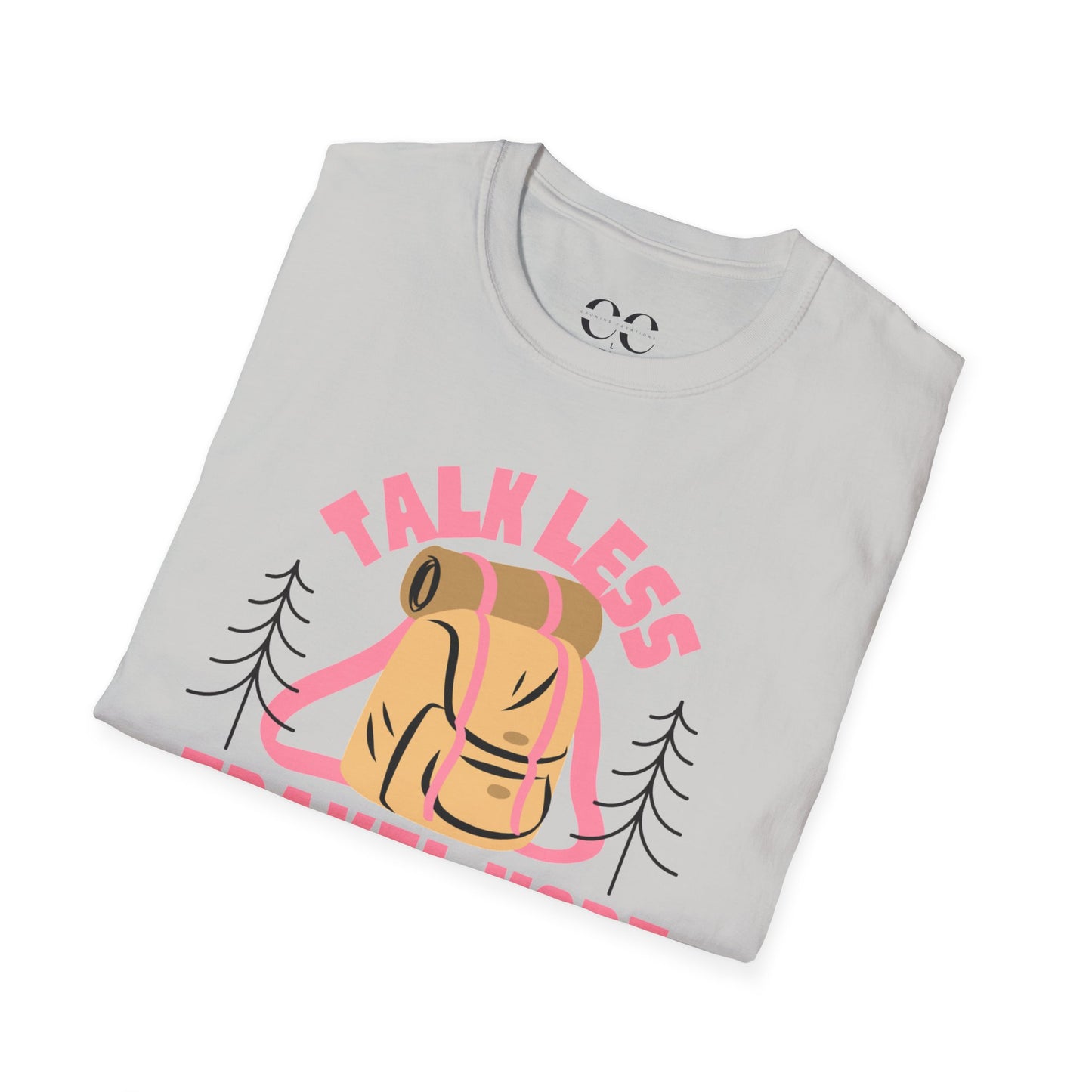 Womens Tshirt- Talk Less Travel More- Pink