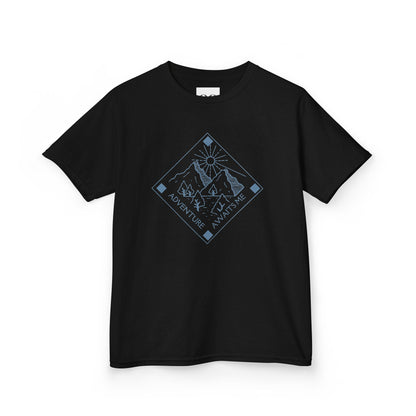 Kids Tee- Adventure Awaits Me- Blue