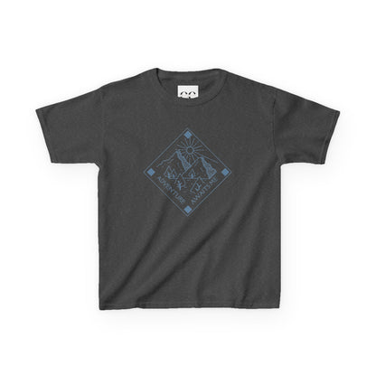 Kids Tee- Adventure Awaits Me- Blue