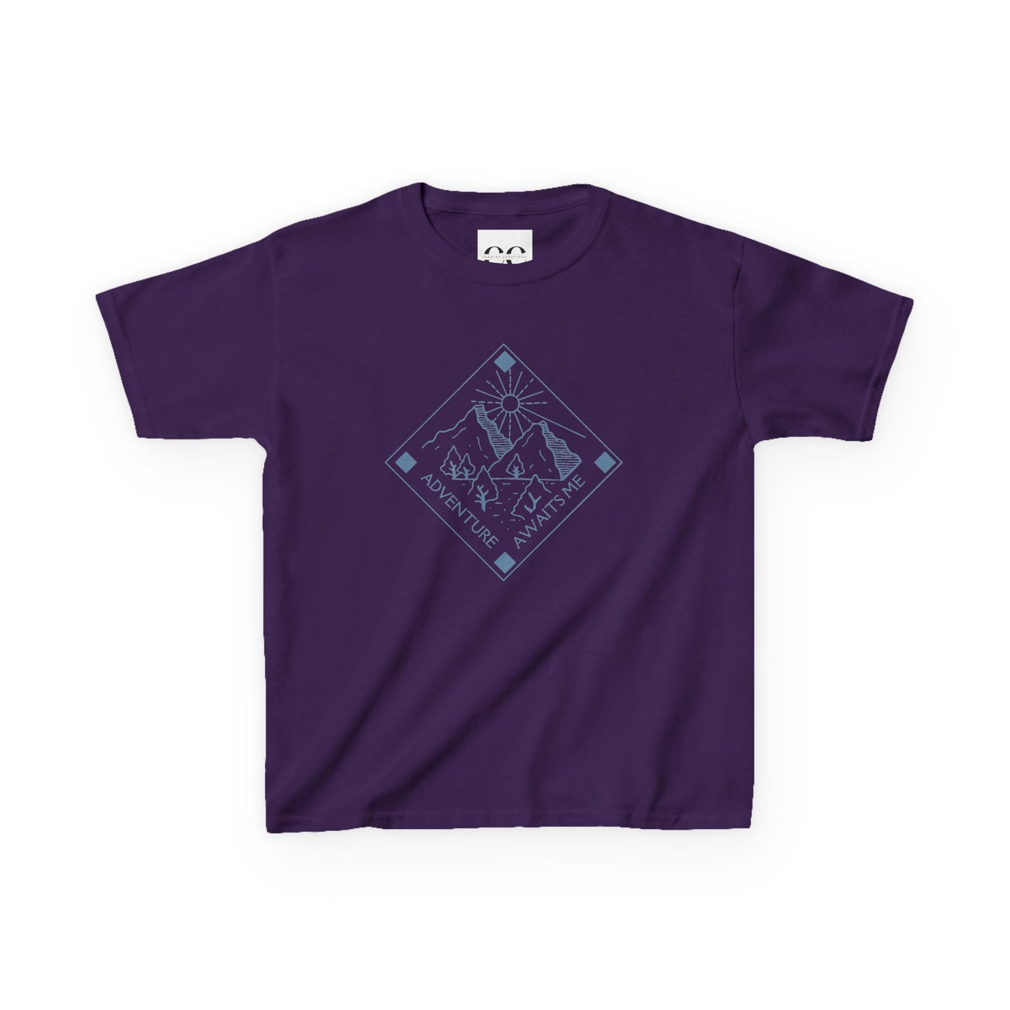 Kids Tee- Adventure Awaits Me- Blue