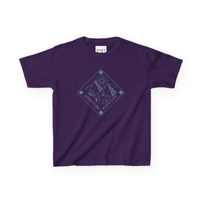 Kids Tee- Adventure Awaits Me- Blue