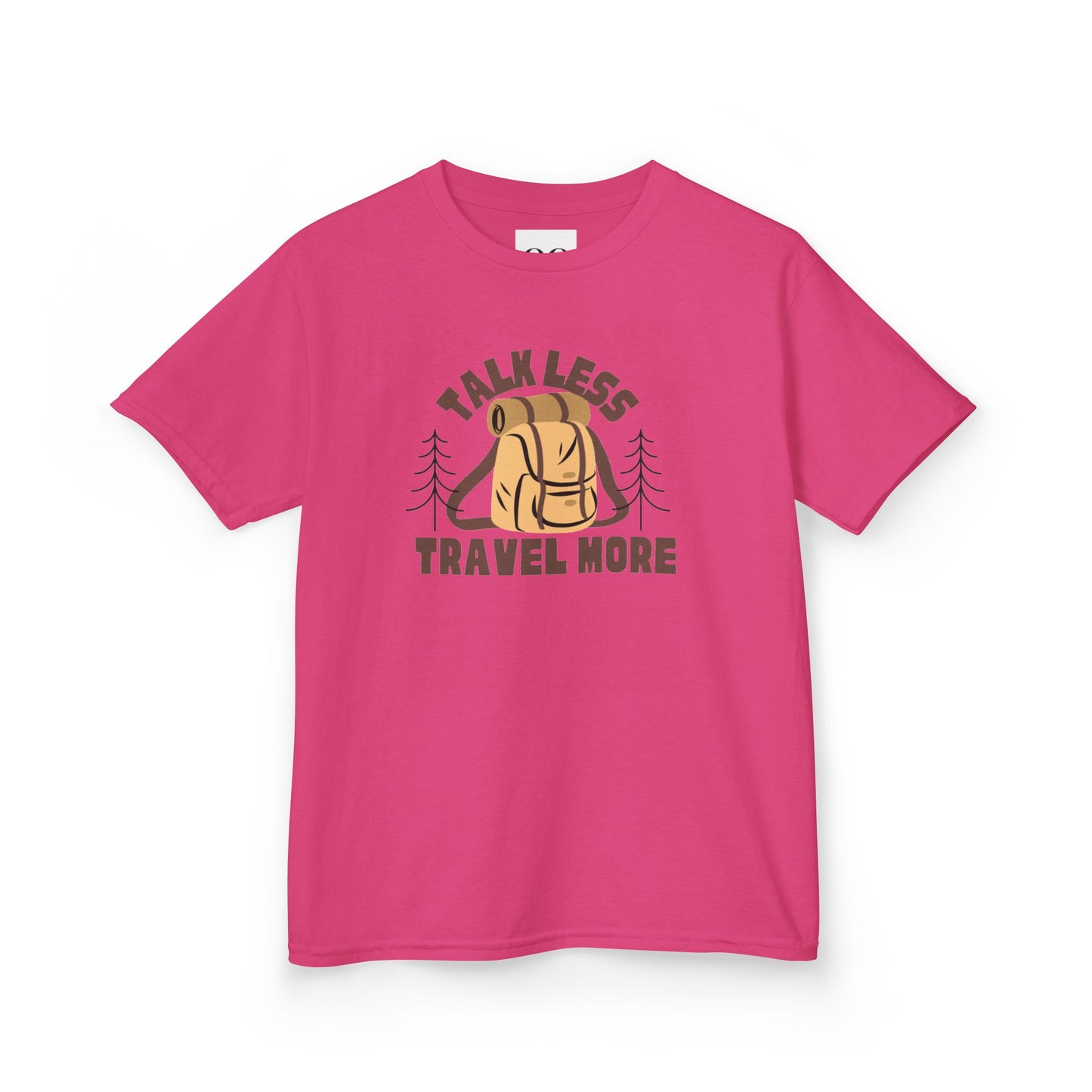 Kids Tee- Talk Less Travel More- Brown