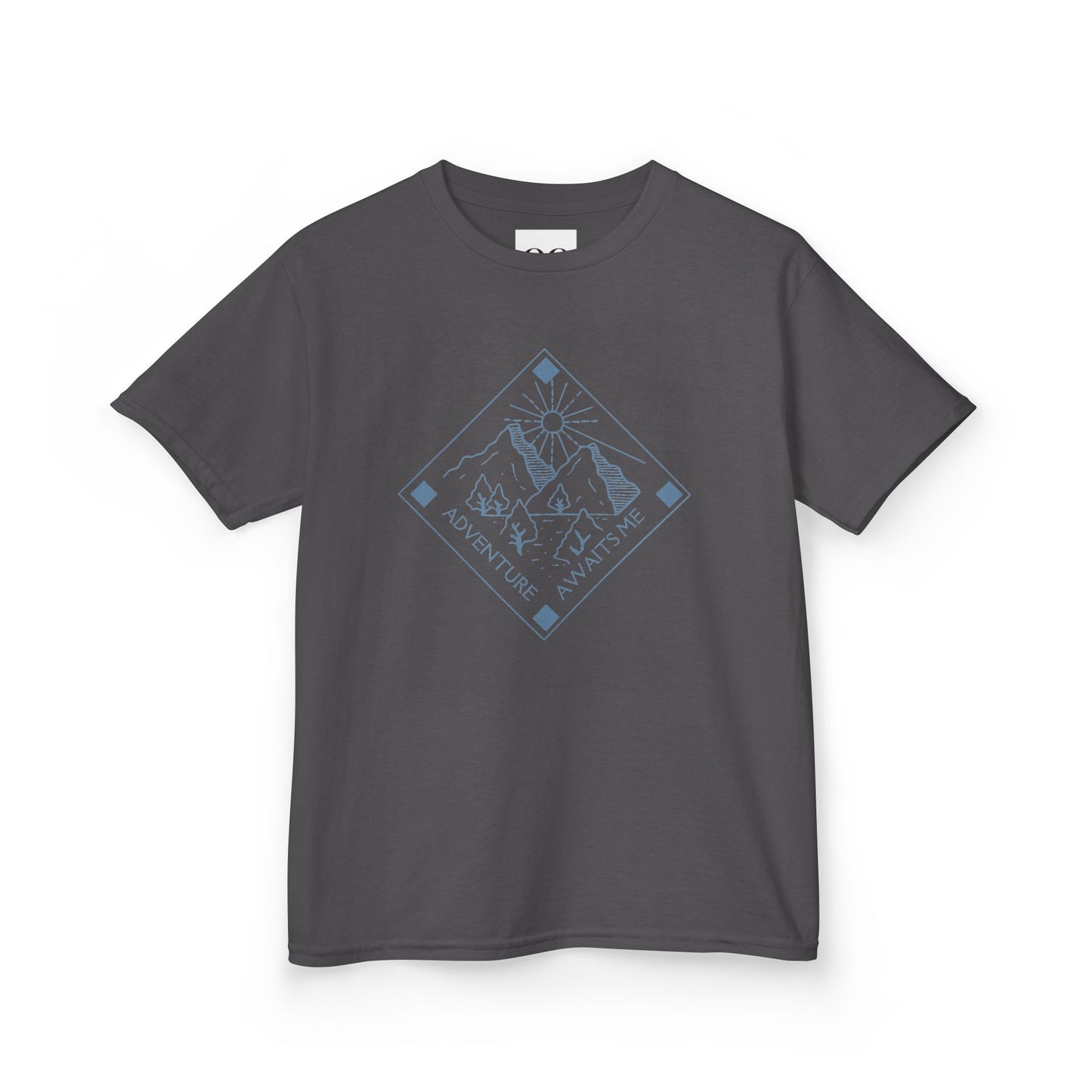 Kids Tee- Adventure Awaits Me- Blue