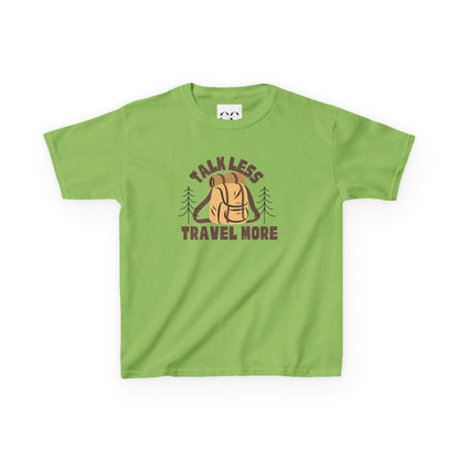 Kids Tee- Talk Less Travel More- Brown