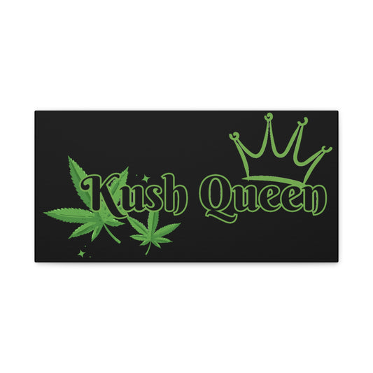 Kush Queen Matte Canvas Art, Cannabis Wall Decor, Stoner Home Decor, Greenery Wall Art, Gift for Her, High Vibe Artwork