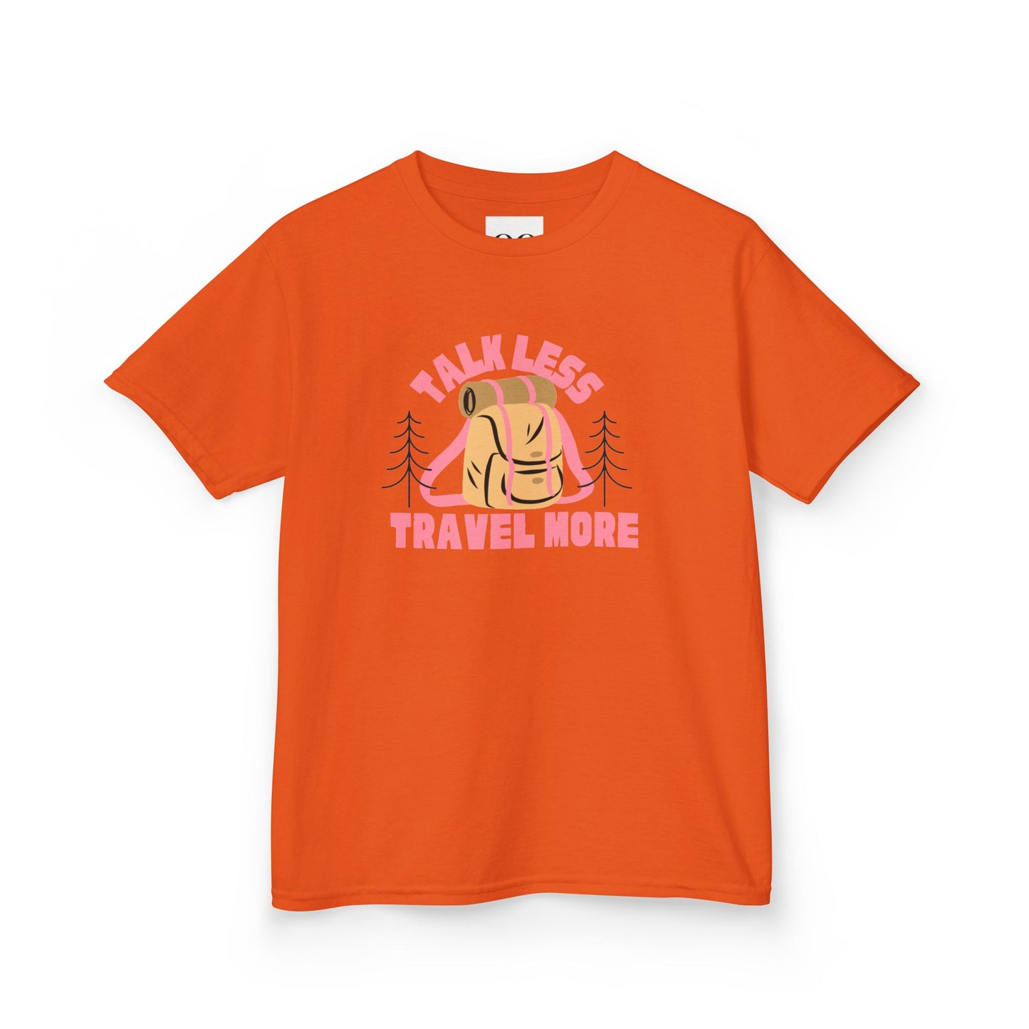 Kids Tee - talk less travel more- Pink