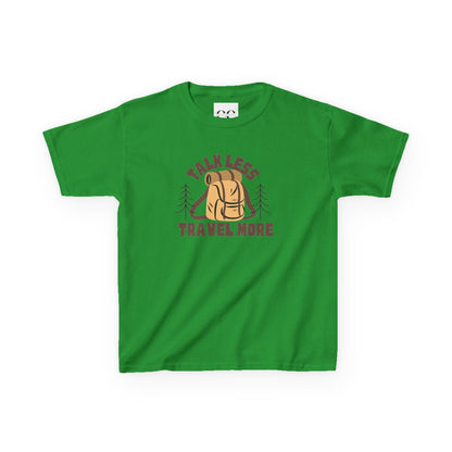 Kids Tee- Talk Less Travel More- Brown