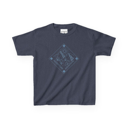 Kids Tee- Adventure Awaits Me- Blue