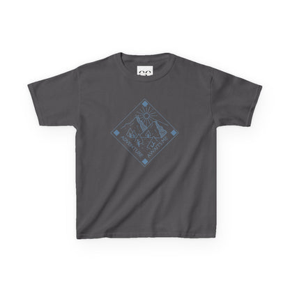 Kids Tee- Adventure Awaits Me- Blue