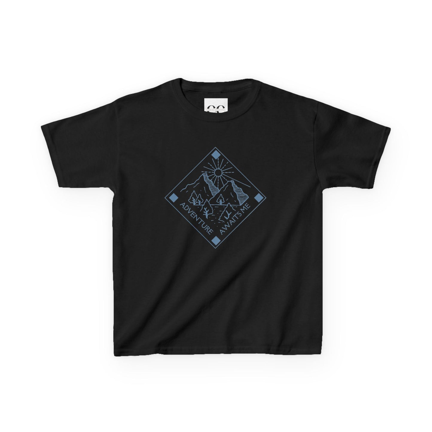 Kids Tee- Adventure Awaits Me- Blue