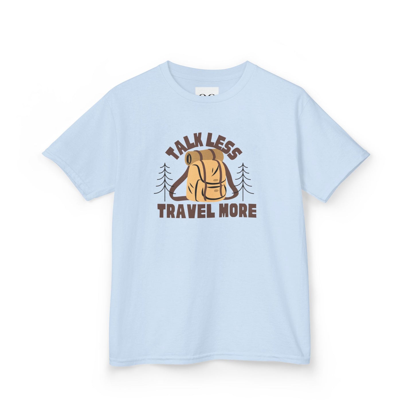 Kids Tee- Talk Less Travel More- Brown