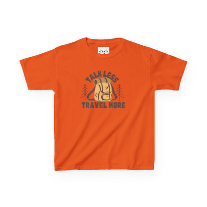 Kids Tee- Talk Less Travel More- Brown