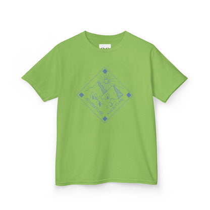 Kids Tee- Adventure Awaits Me- Blue