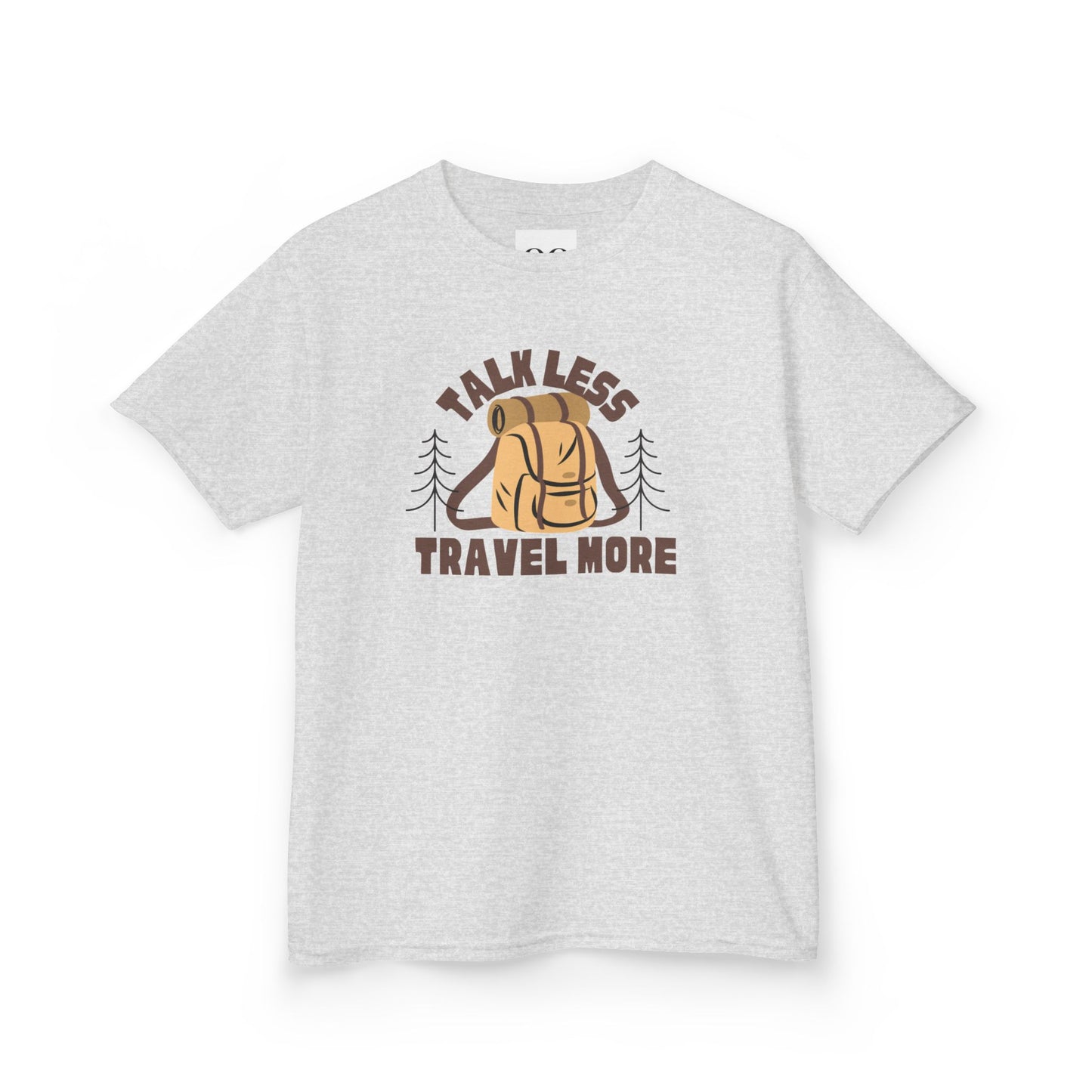 Kids Tee- Talk Less Travel More- Brown