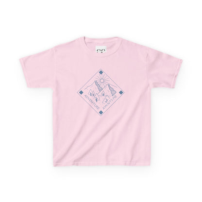 Kids Tee- Adventure Awaits Me- Blue