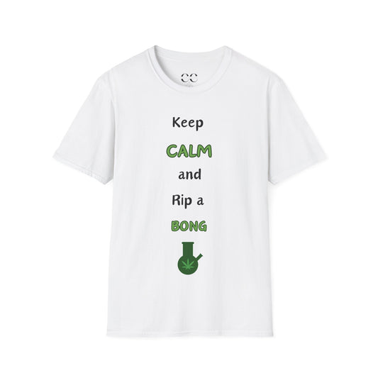 Keep Calm Rip a Bong- Unisex Softstyle T-Shirt