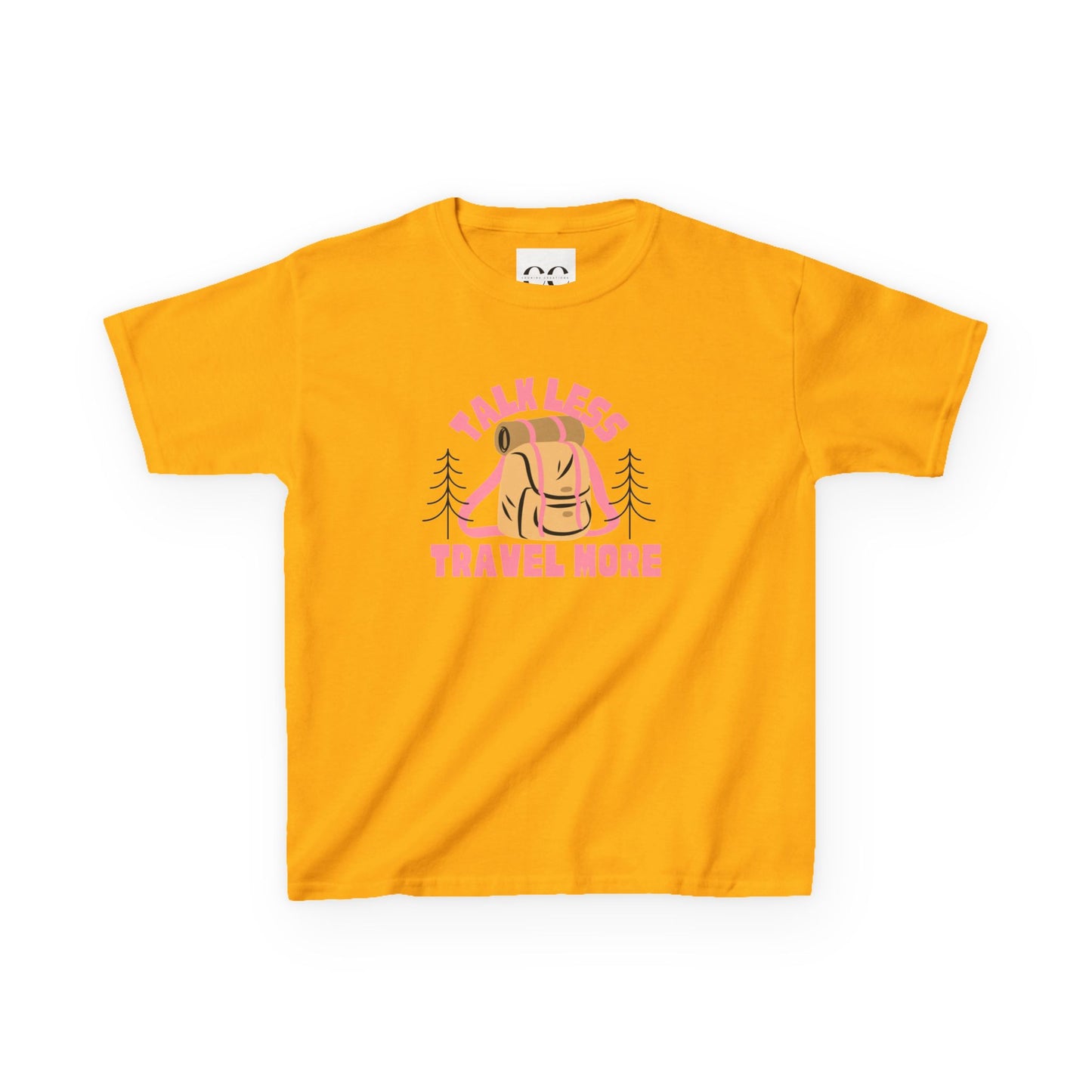 Kids Tee - talk less travel more- Pink