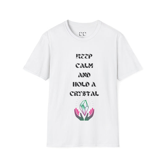 Womens Keep Calm Hold a Crystal Tshirt